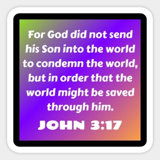 Bible Verse John 3:17 Sticker